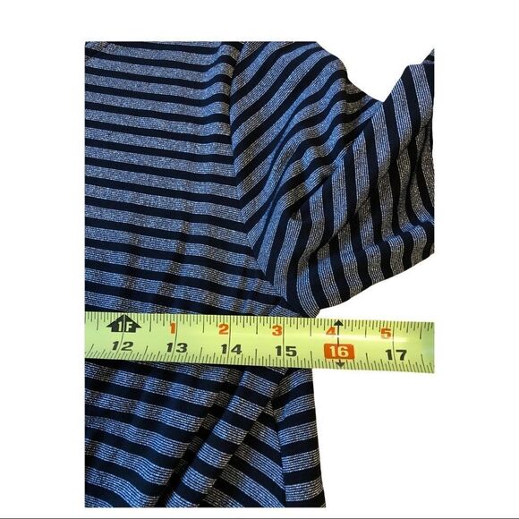 Gap Metallic Black & Silver Striped Long Sleeve Dress NWT - Picture 8 of 12